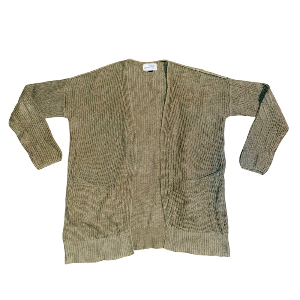 Olive green knit cardigan Size XS
